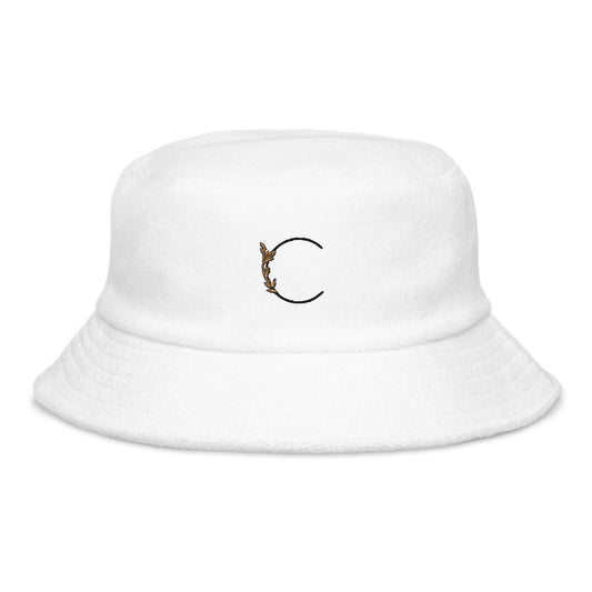 Unstructured terry cloth bucket hat